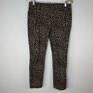 J. Crew Factory Leopard Print Winnie Pants Women’s 6 Casual Animal Print Fall